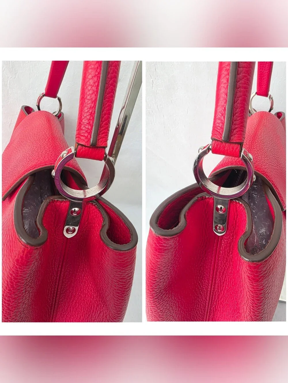 Auth Louis Vuitton Taurillion Capucines MM Tote Bag